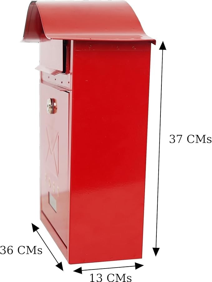 Wall Mounted Lockable Post Box – Waterproof Aluminium Mailbox for Home & Office