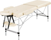 Portable Foldable Massage Bed 2 Section Adjustable Beauty Lash Table 60cm Cream