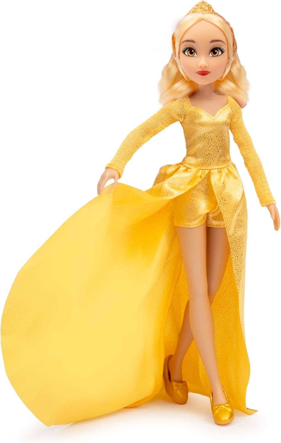 Gold Fairy Ball Gown Fashion Doll Tiara Poseable Collectible