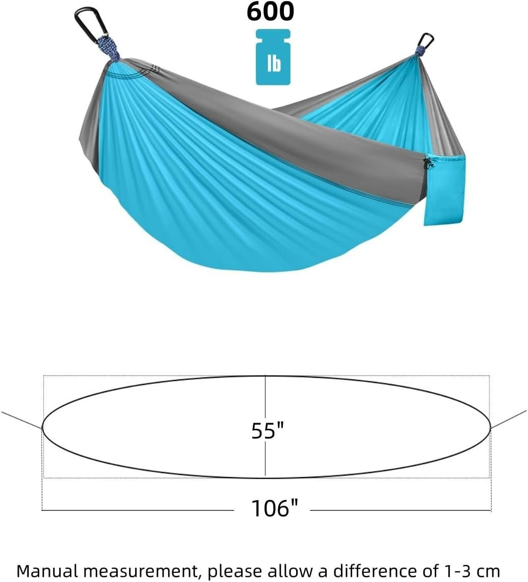 Double Camping Hammock 2-Person 600lb Heavy Duty Portable Outdoor Gear