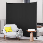 6FT Folding Room Divider Black Privacy Screen Partition Wall Office Home