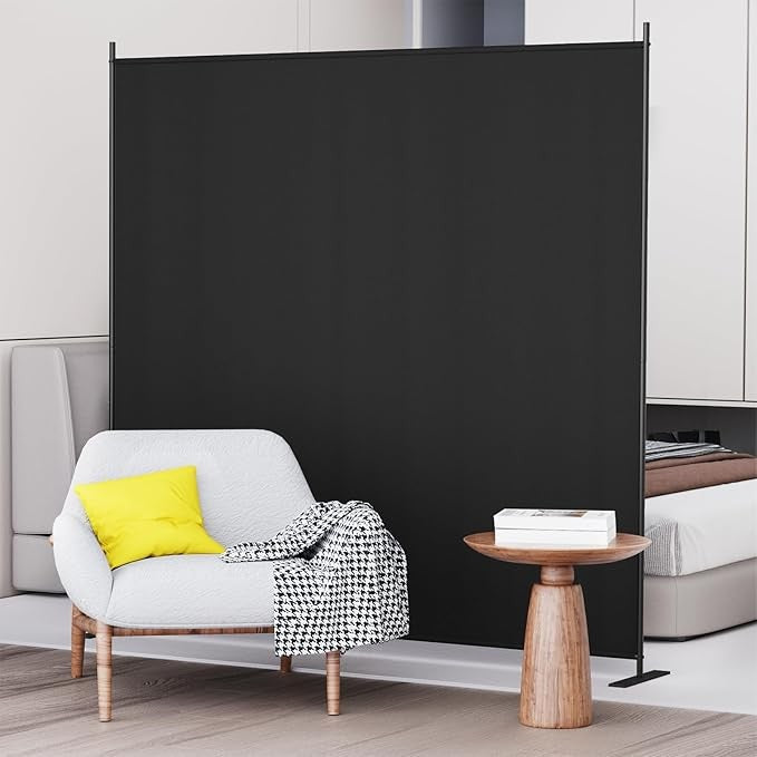 6FT Folding Room Divider Black Privacy Screen Partition Wall Office Home