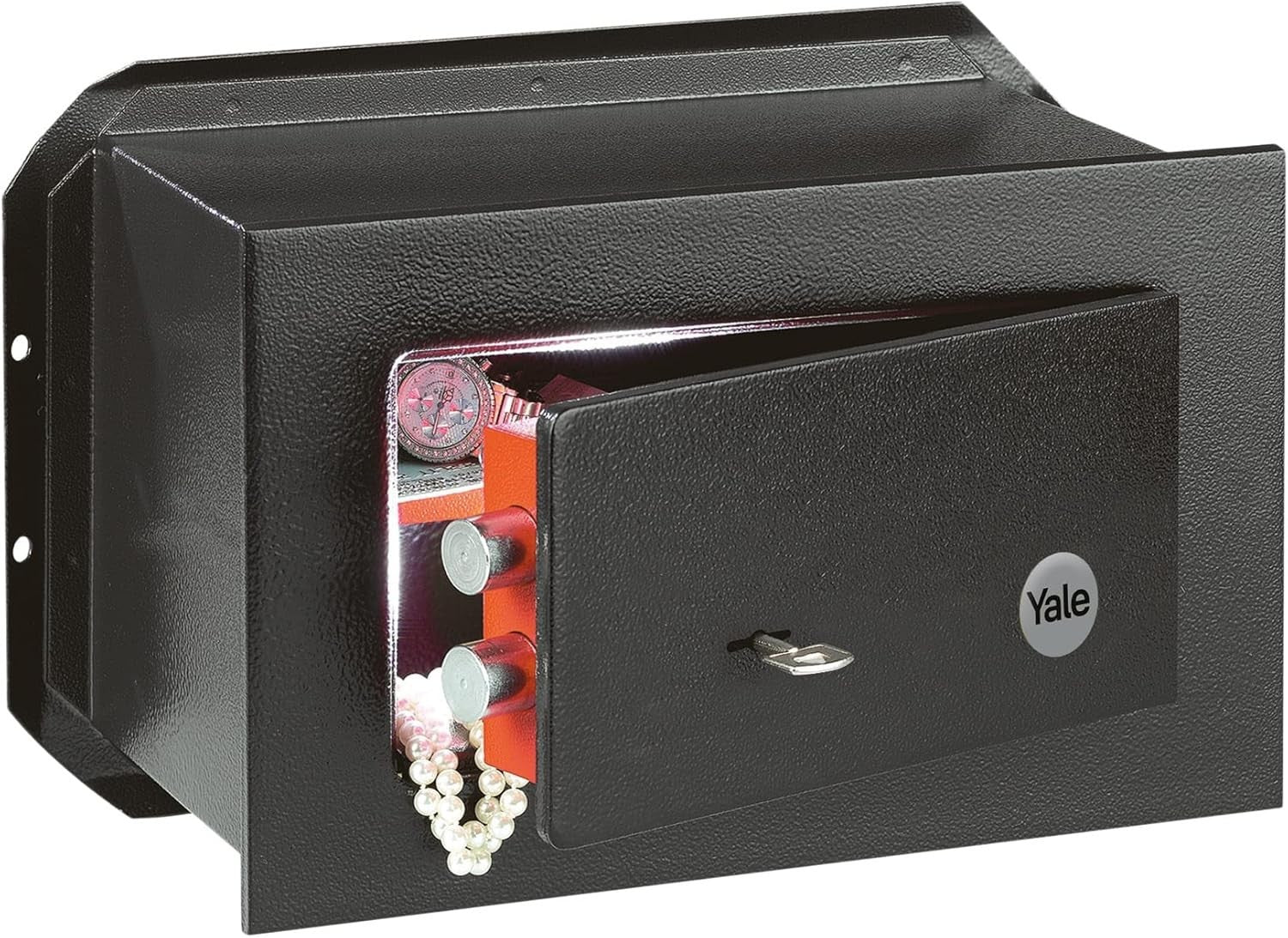 Wall Safe Key Lock Security Box Hidden Cash Jewelry Document Safe