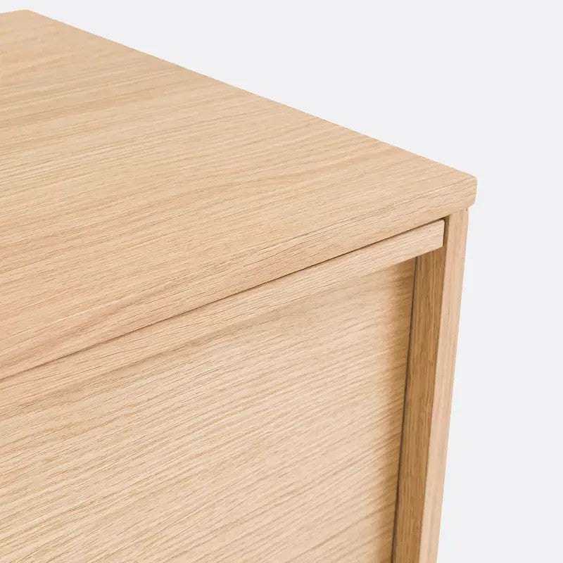 Aram 120cm Oak Veneer Sideboard – Nordic 3-Door Storage Cabinet Unit
