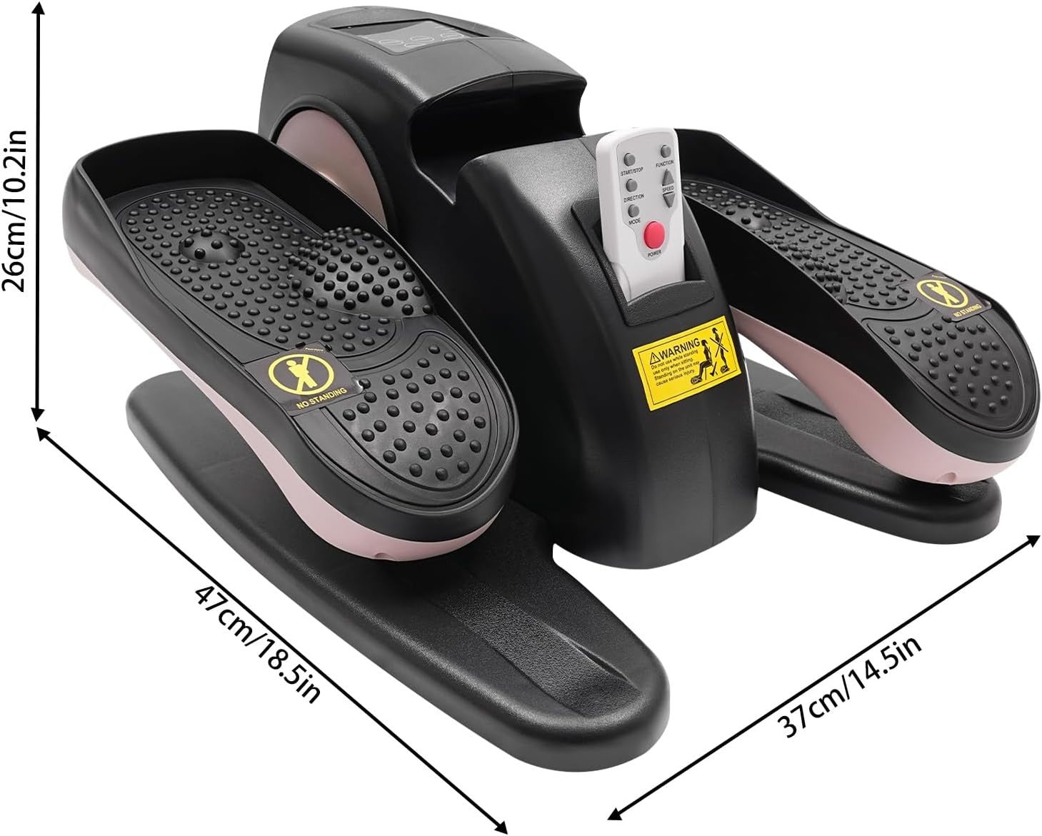 Electric Mini Elliptical Trainer 5-Speed Seated Pedal Exerciser Remote Portable