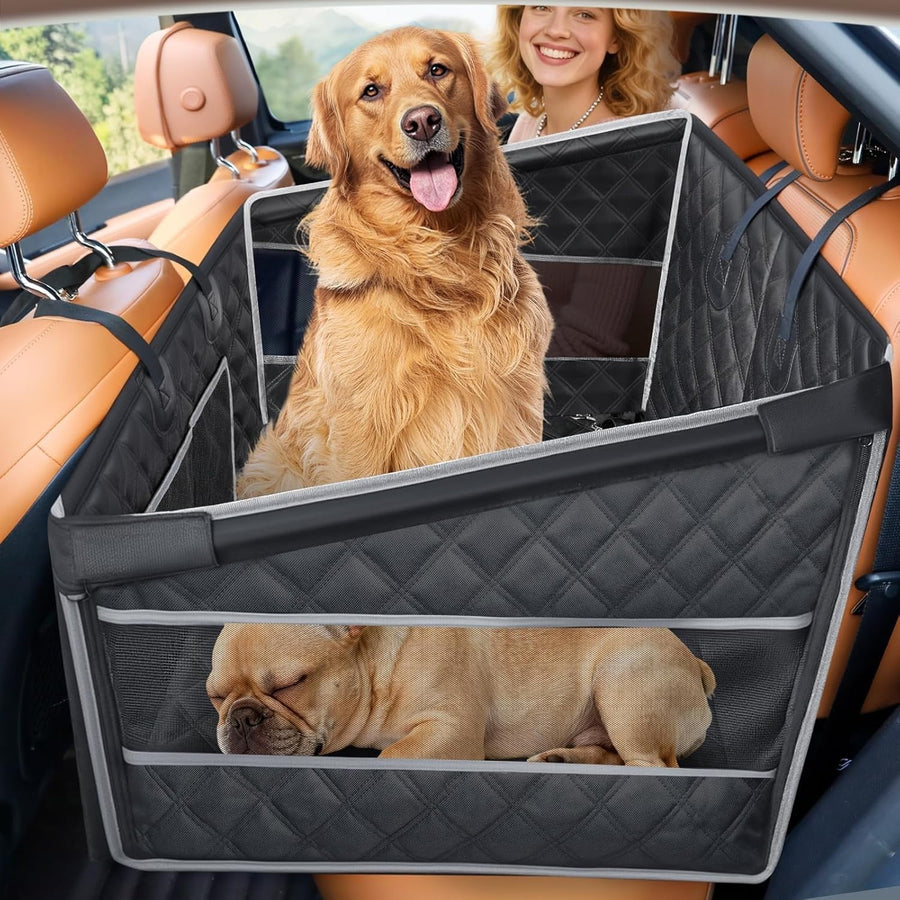 Large Dog Car Seat Extender Hard Bottom Waterproof Hammock SUV Truck