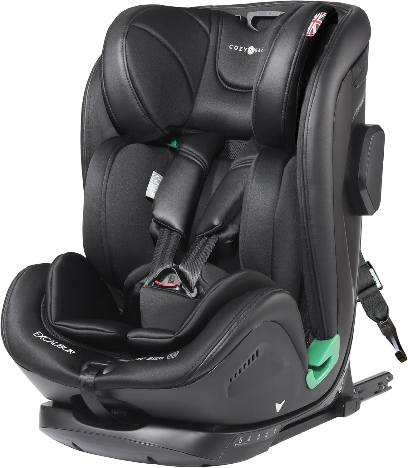 i-Size Child Car Seat 76–150cm Extended Harness Recline Side Impact