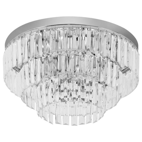 Modern Crystal Chandelier Ceiling Light 7 Bulb Flush Mount 40cm for Lounge