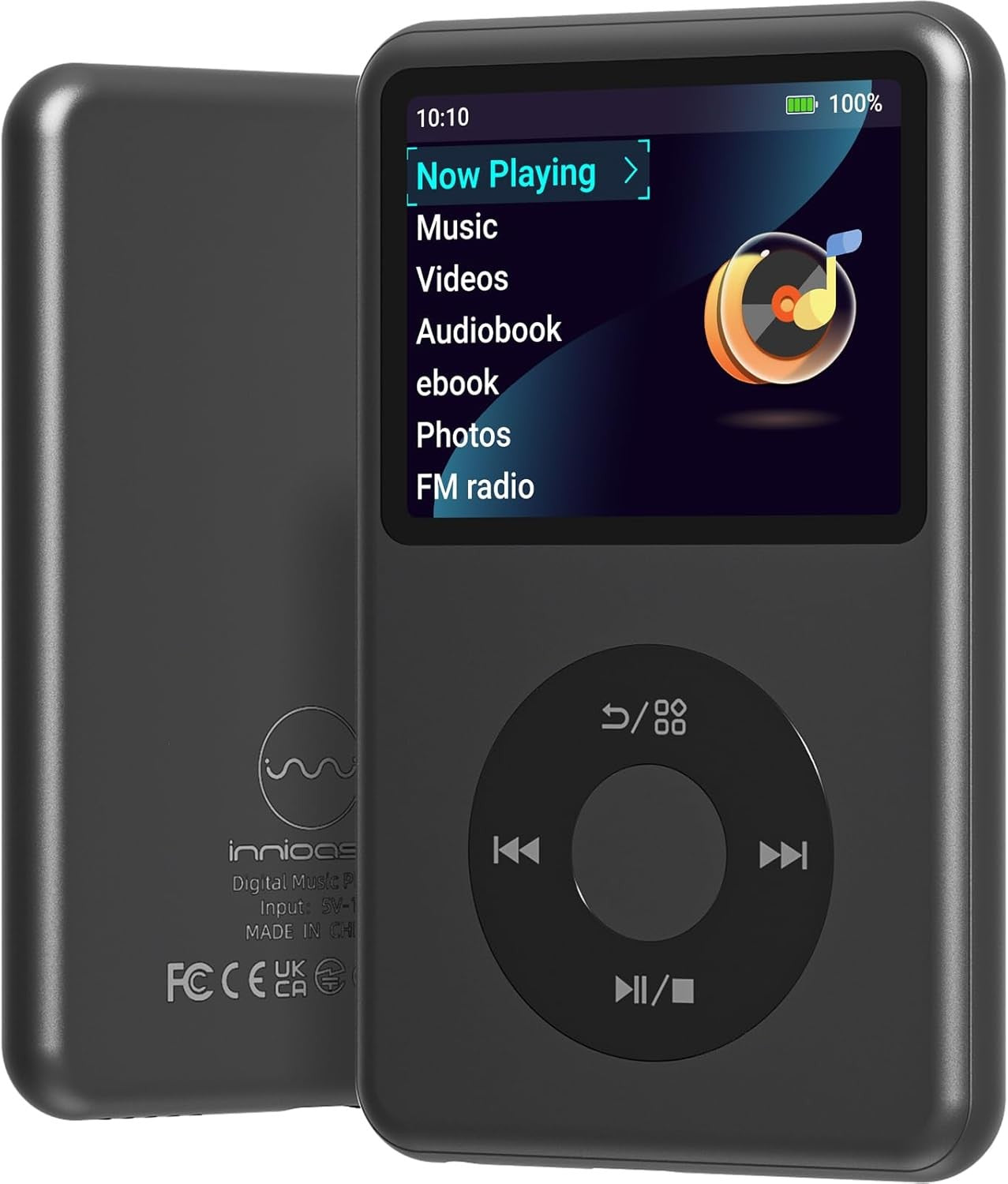 Kids MP3 Player Bluetooth Portable Video Audiobook Black