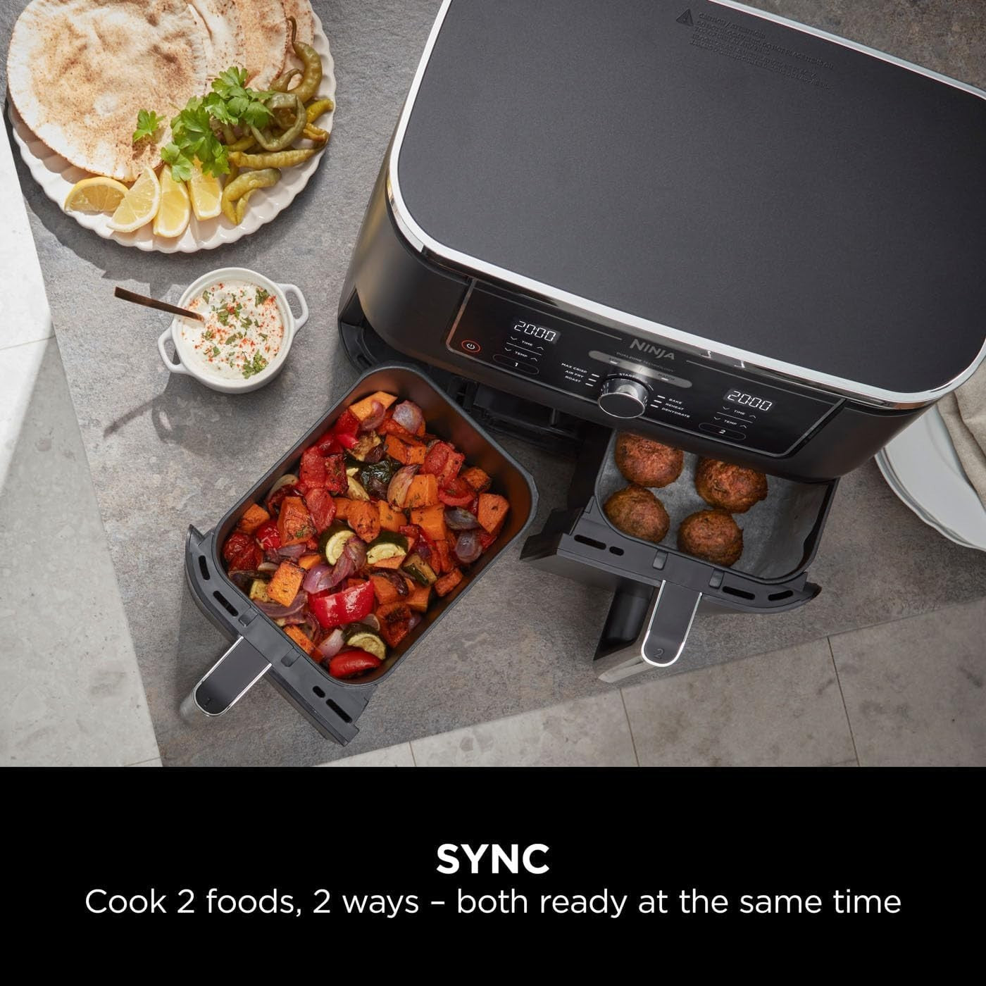 Dual Zone Digital Air Fryer 9.5L | 6-in-1 | Extra-Large Capacity No-Oil Cooking