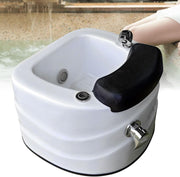 Foot Spa Bath with Heat Massage Jets Acrylic Pedicure Tub 220V LED Soaking