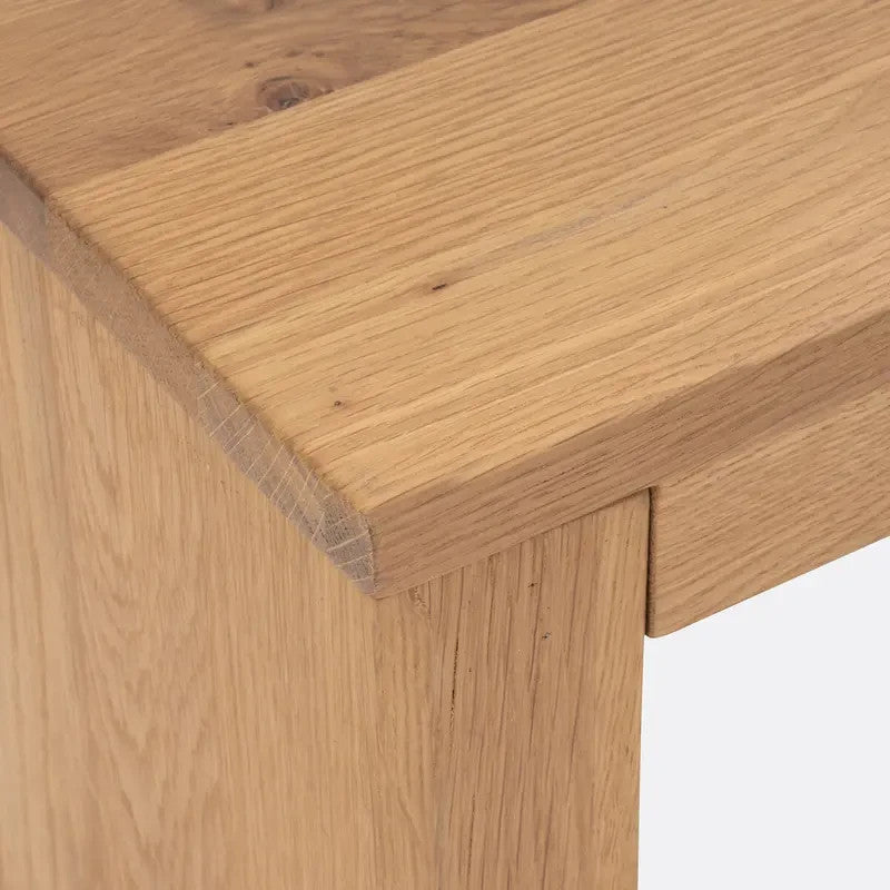 Solid Oak Dining Bench 200cm – Minimalist Hallway Table Seating Wood