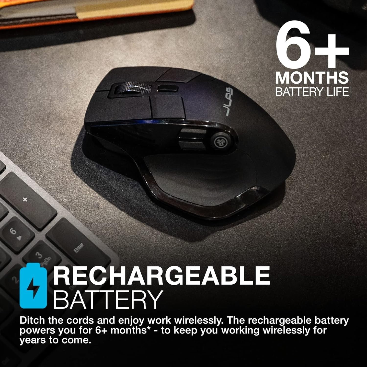 Ergonomic Bluetooth Mouse OLED Display Tri-Mode Wireless Rechargeable