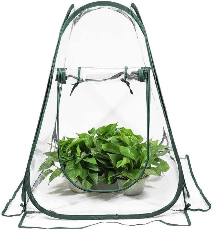 Mini Pop-Up Greenhouse 70x70x80cm Portable PVC Grow Tent for Garden & Patio