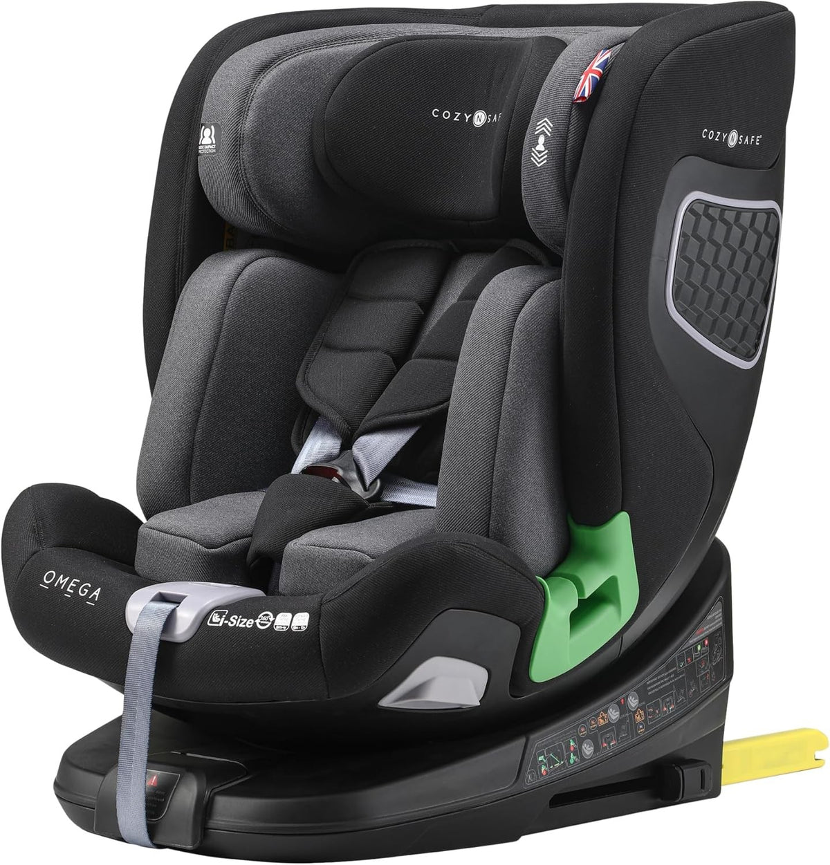 i-Size 360° Rotating Child Car Seat ISOFIX High Back Booster 40–150cm