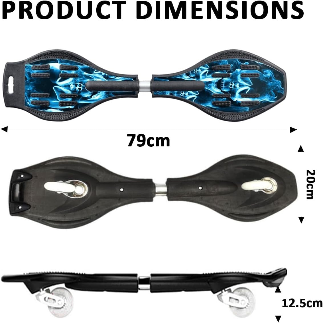 Youth Caster Board LED Light Up Shortboard Skateboard for Kids ang Gifts