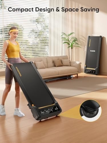 9% Incline Folding Treadmill 2.5HP LED Display Bluetooth Under Desk Home Gym