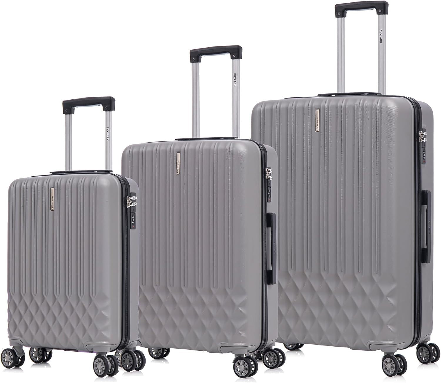 24 Inch Medium Hard Shell Suitcase ABS Lightweight 4 Spinner Wheels 66L