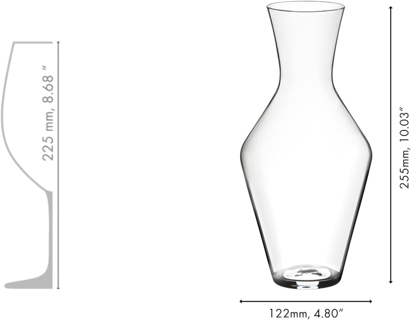 Elegant 1300ml Crystal Wine Decanter – Sleek Aerator Carafe for Red & White Wine