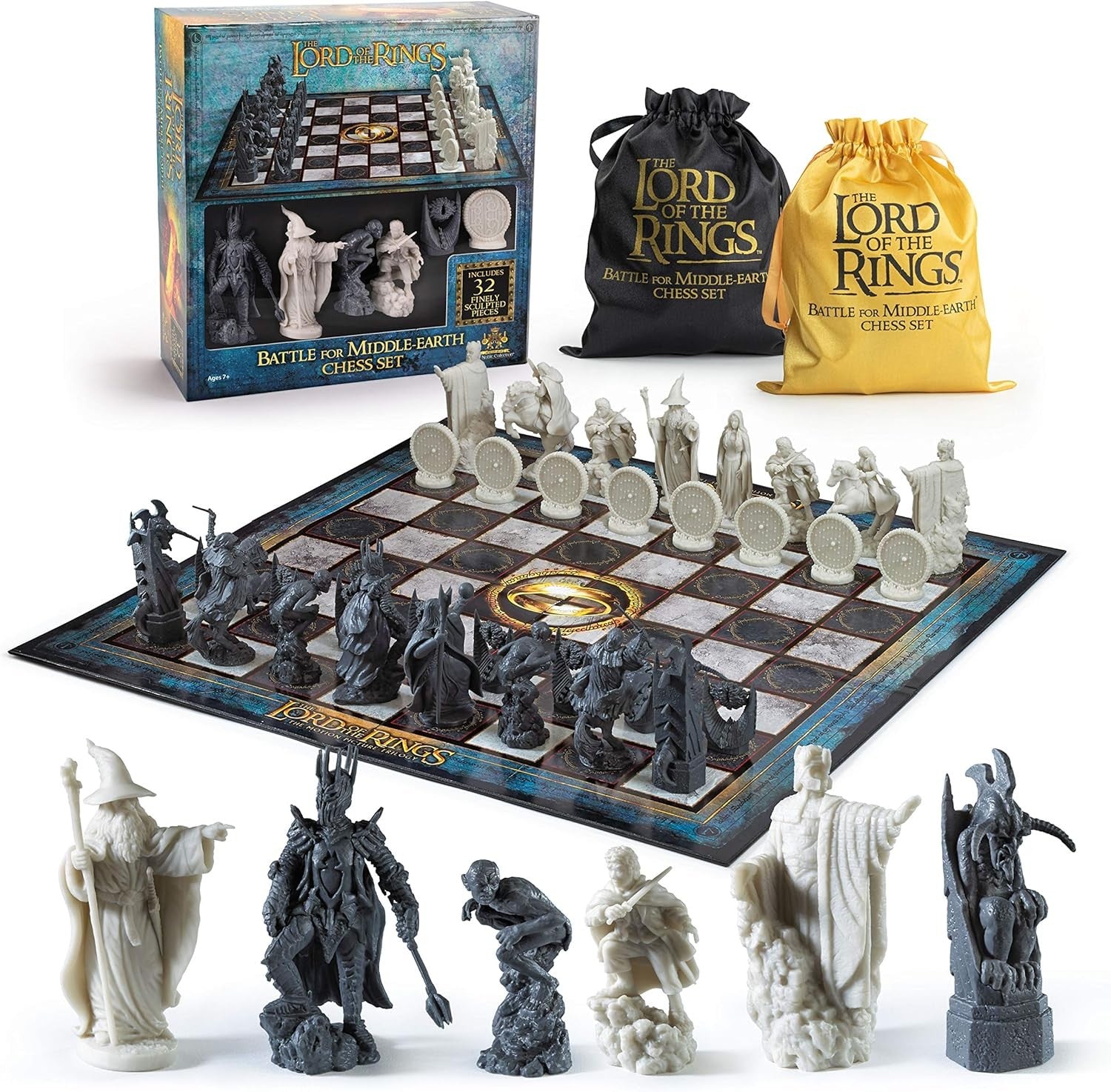 Lord of the Rings Middle Earth Chess Set Fantasy Battle Board Game Ages 8+