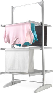 3 Tier Heated Clothes Airer 20m Drying Space 30kg Foldable Electric Indoor