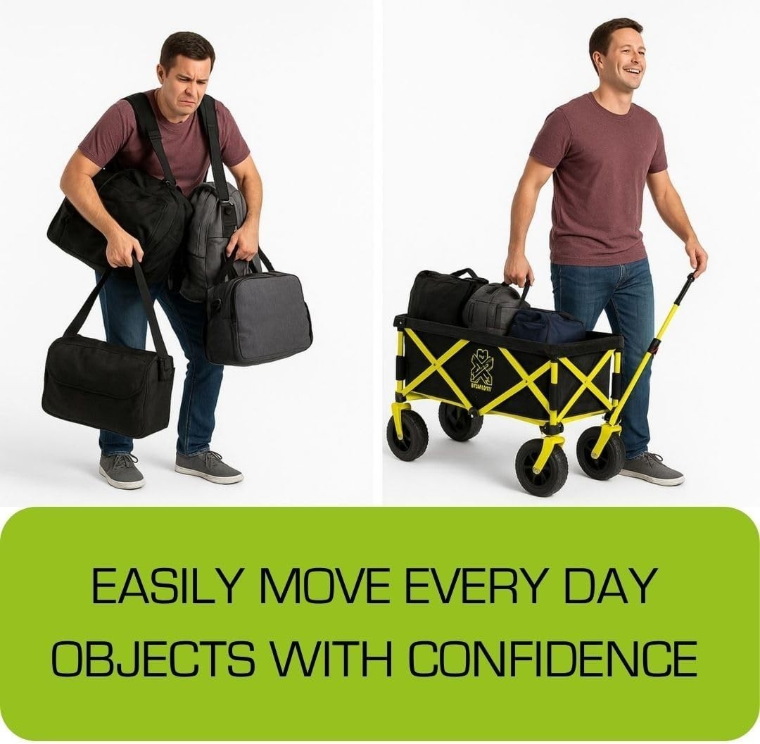 Maximuv 233L Heavy Duty Folding Trolley – All-Terrain Festival Wagon