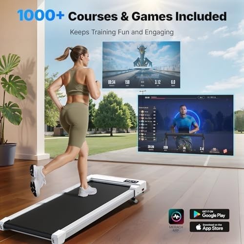 MERACH 5% Incline Walking Pad 3HP Quiet Under-Desk Treadmill, Compact Home