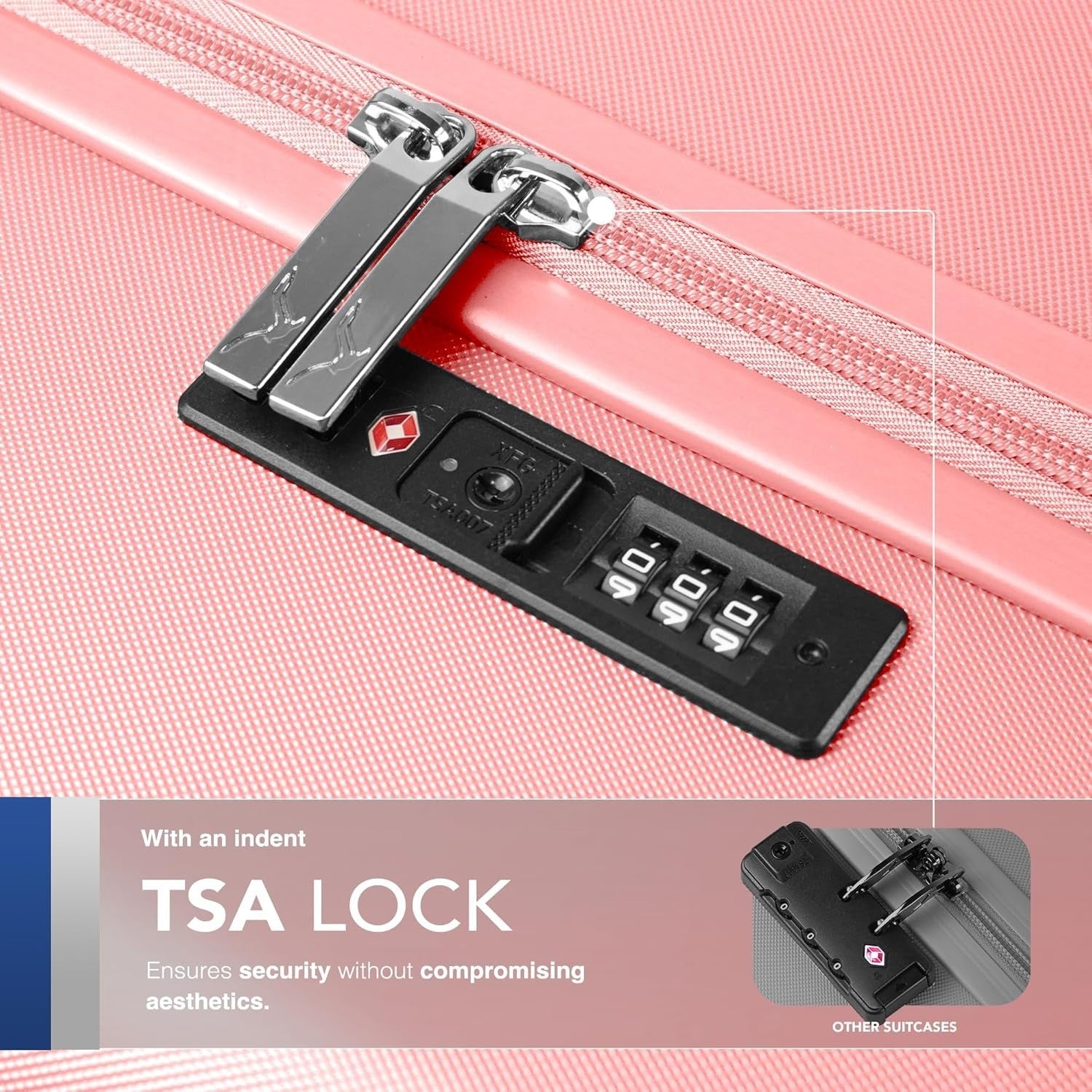 28in Large ABS Travel Suitcase Check In Luggage TSA Indent Lock Spinner