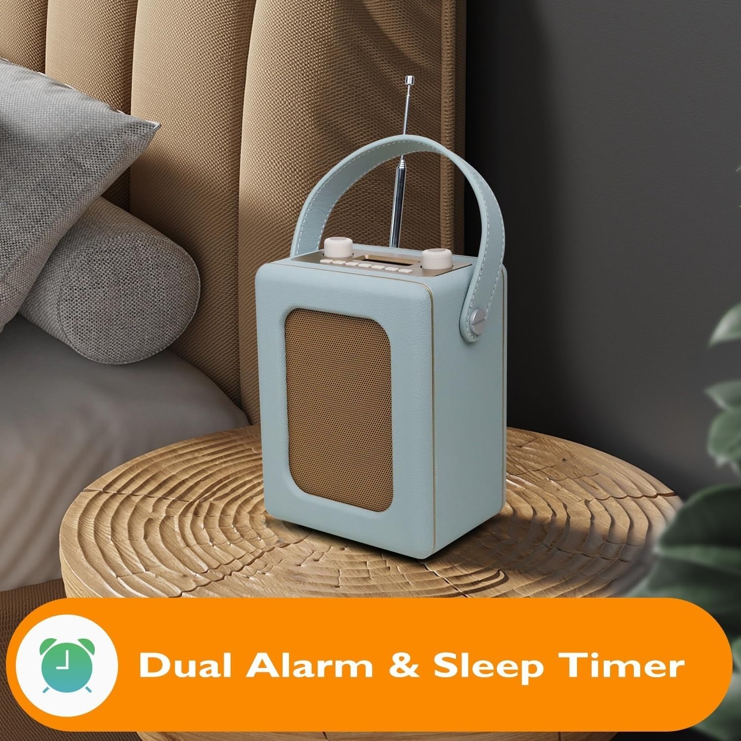 Portable DAB+ Digital Radio Bluetooth CR9 Blue 20hr Play Dual Alarm