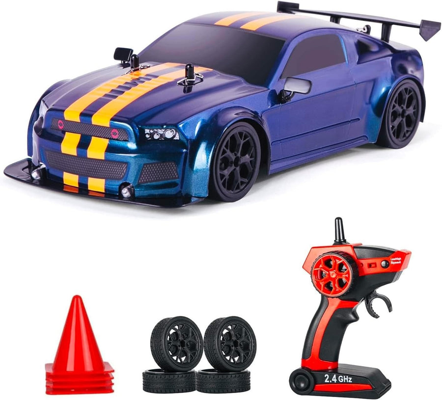 1:14 RC Drift Car 4WD High Speed Remote Control Car Boys Kids Gift Blue-Purple