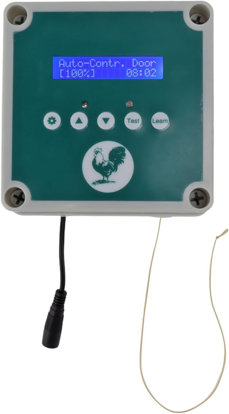 Automatic Chicken Coop Door Opener Light Sensor Timer Remote LED