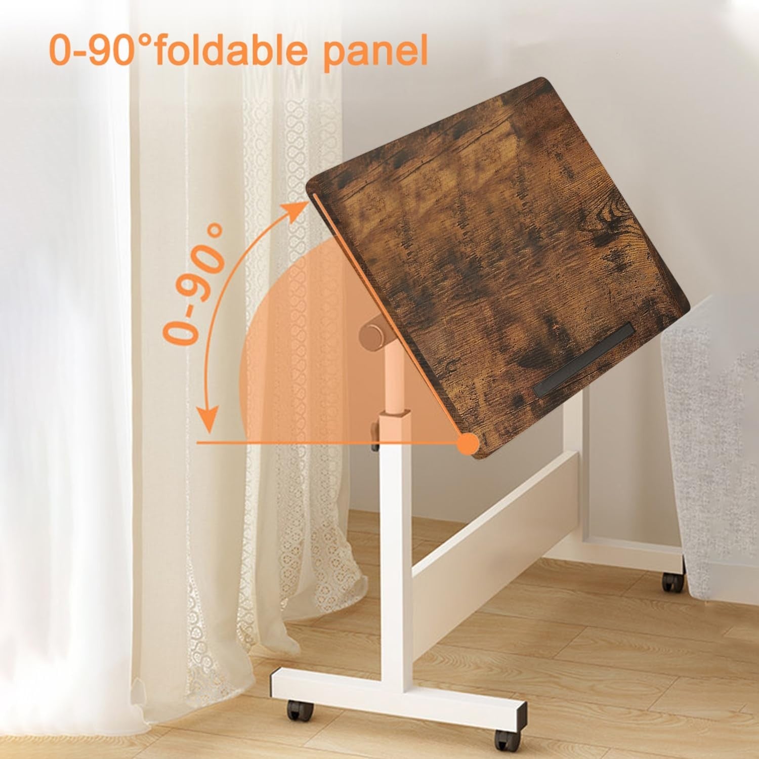 Height Adjustable Standing Desk on Wheels Laptop Table Office 80x40cm