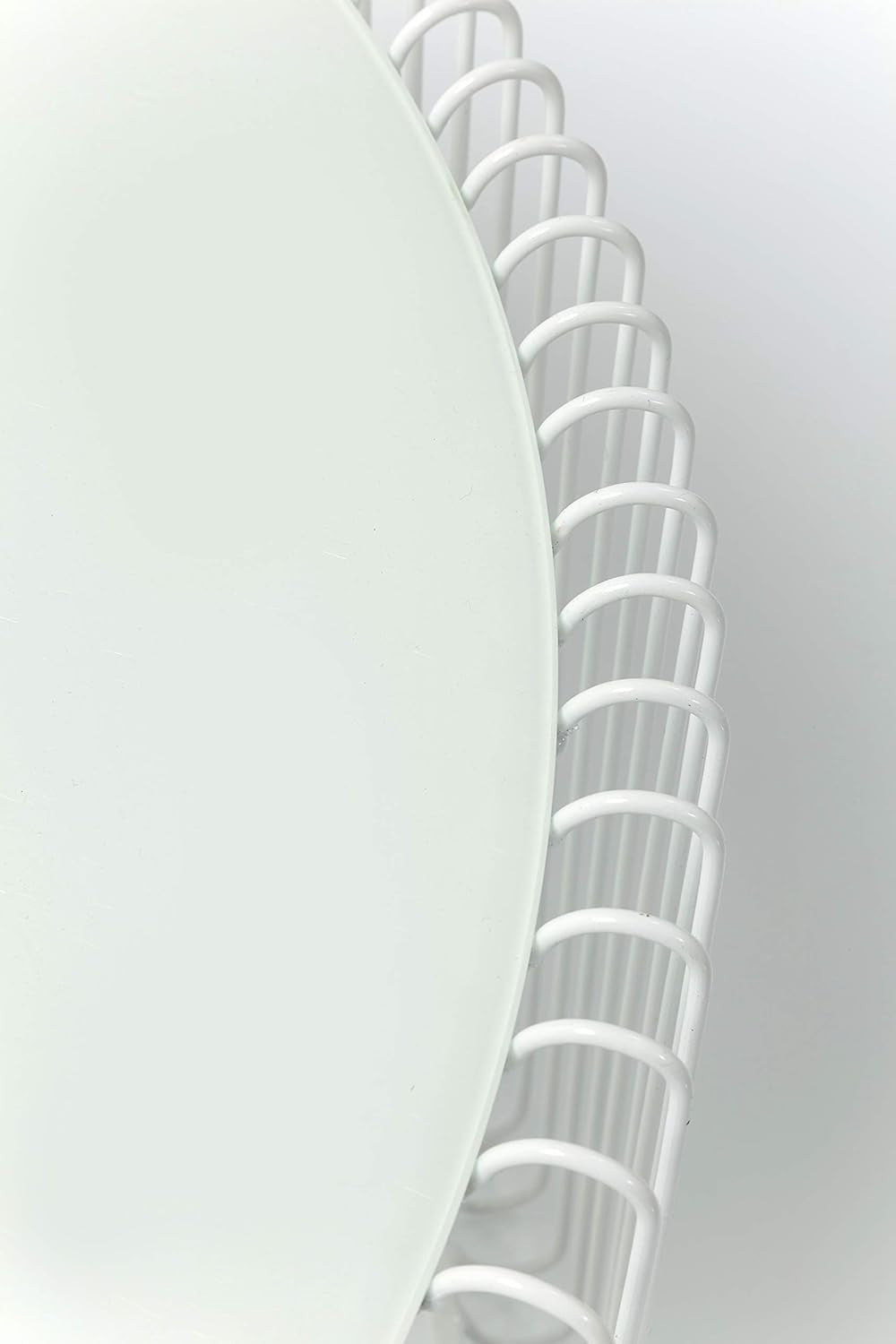 Modern White Round Side Table Set of 2 – Safety Glass Top, Steel Frame