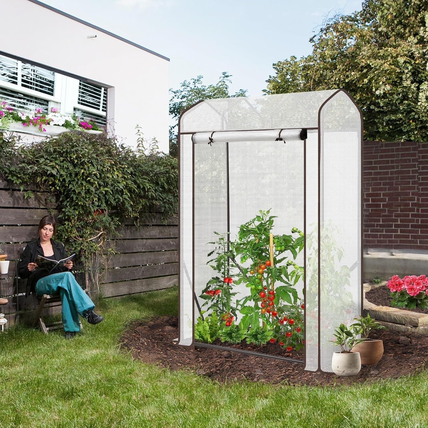 Heavy Duty Tomato Greenhouse 150x100x50cm Waterproof UV Protection Grow Tent