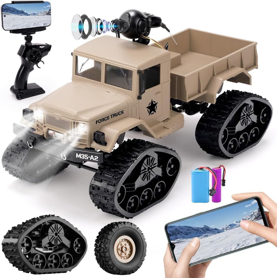 4WD RC Car w/ WiFi Camera 720P FPV 1:16 Off Road Truck 20km/h Kids Gift