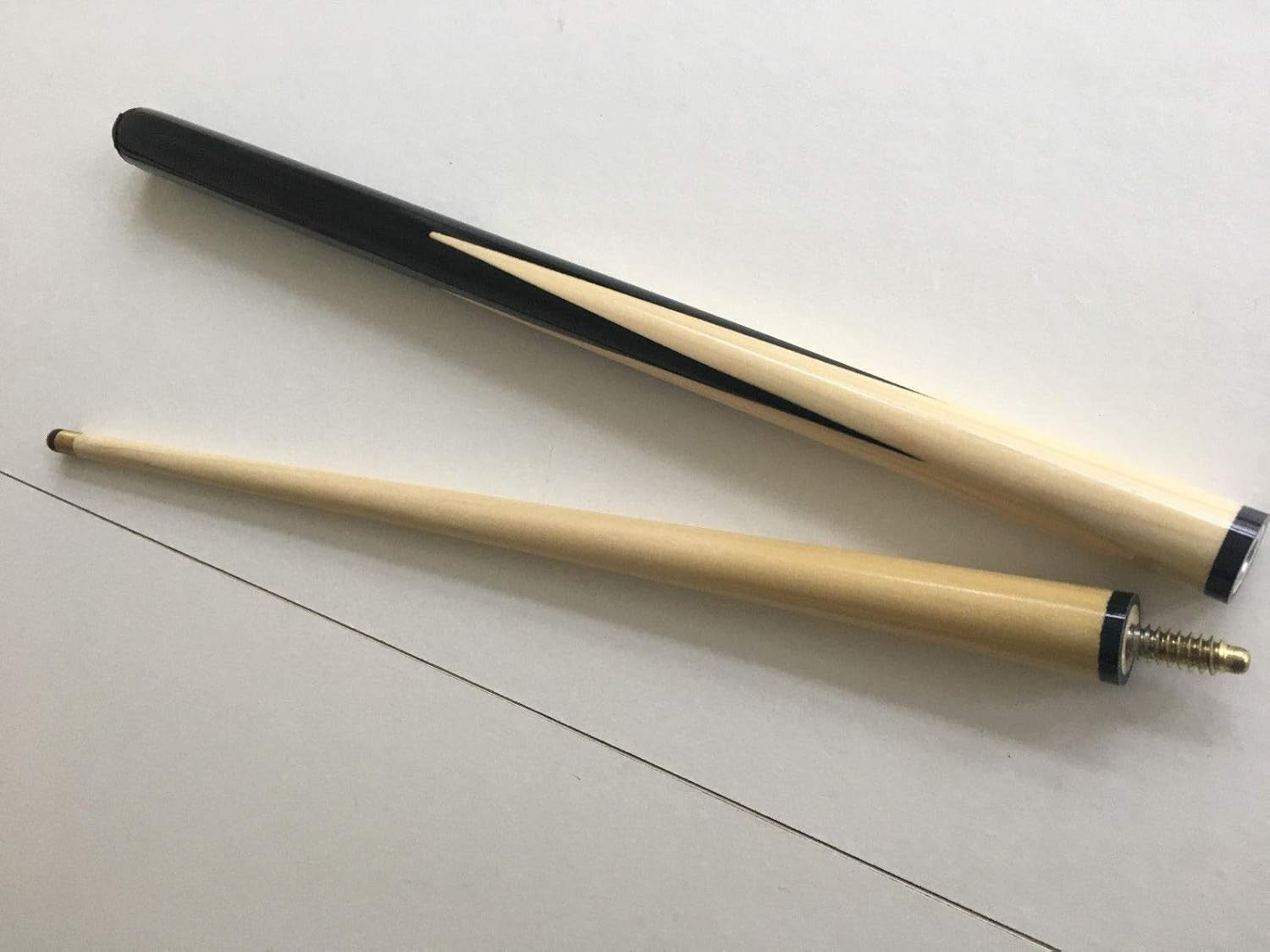 2 x 48" Pool Snooker Cues Set 2 Piece Centre Joint 11mm Tips