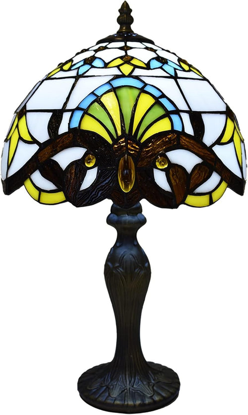 Stained Glass Tiffany Table Lamp Antique Design E27 Bulb Bedroom Desk Light