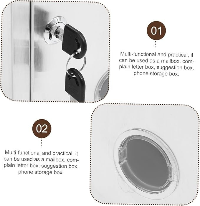 Lockable Stainless Steel Wall Mailbox – Secure Drop Box for Letters & Complaints