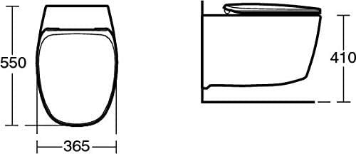 Slim Soft Close Toilet Seat Matt White Thermoset Oval Durable 42x35.5cm