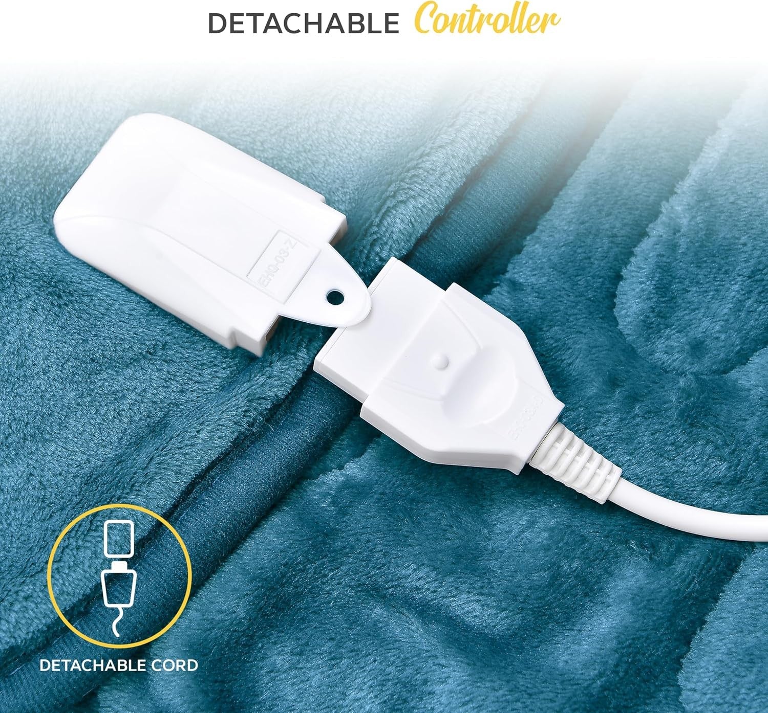 Electric Heated Throw Blanket 130x160cm 9 Heat Levels Timer Washable Teal