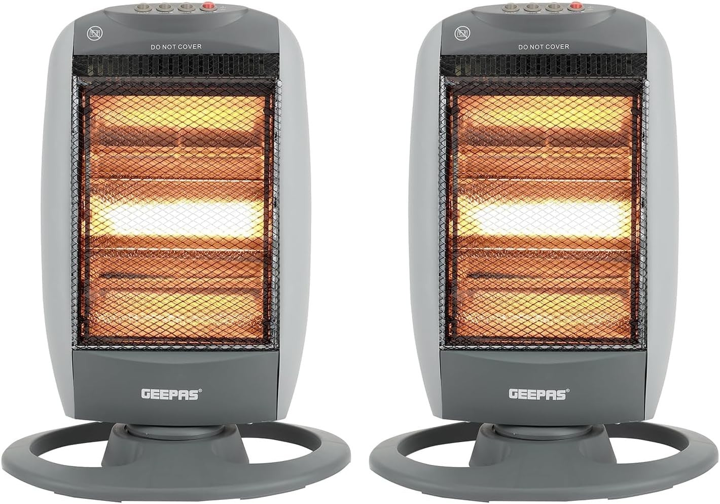 Portable 1200W Halogen Heater with Oscillation & 3 Heat Settings – Instant Home