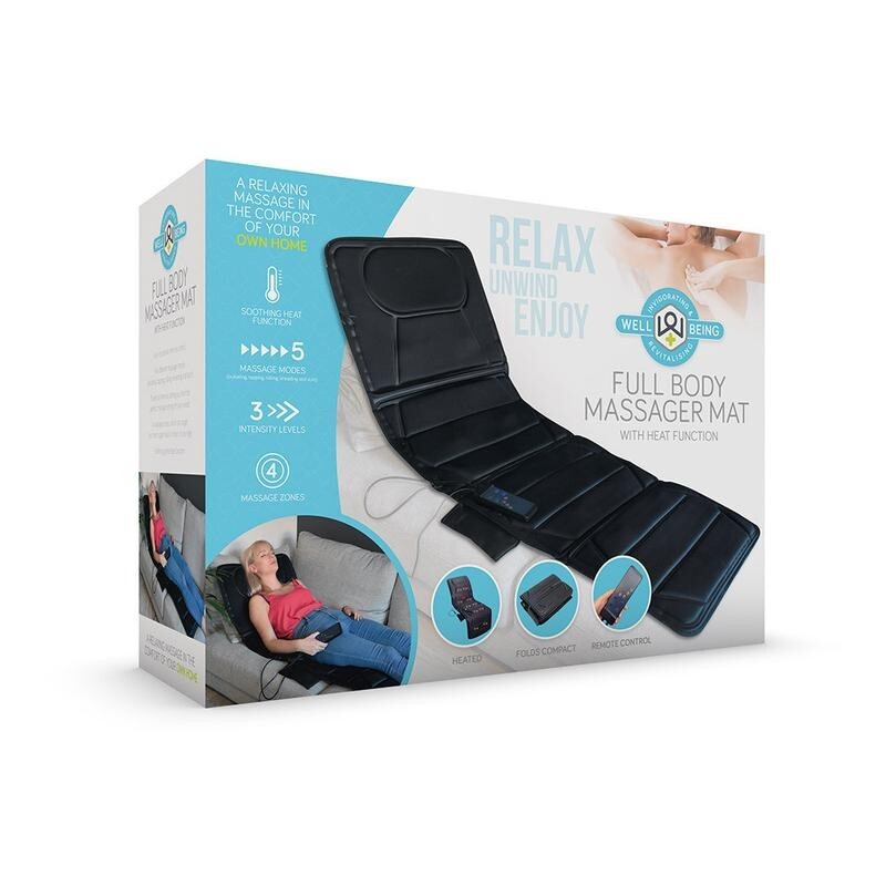Full Body Massage Mat with Heat & Remote – 5 Modes Vibration Pad for Relaxation