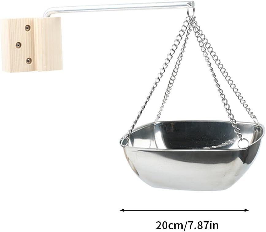 Square 20cm Stainless Steel Sauna Aroma Bowl w/ Adjustable Swing Arm
