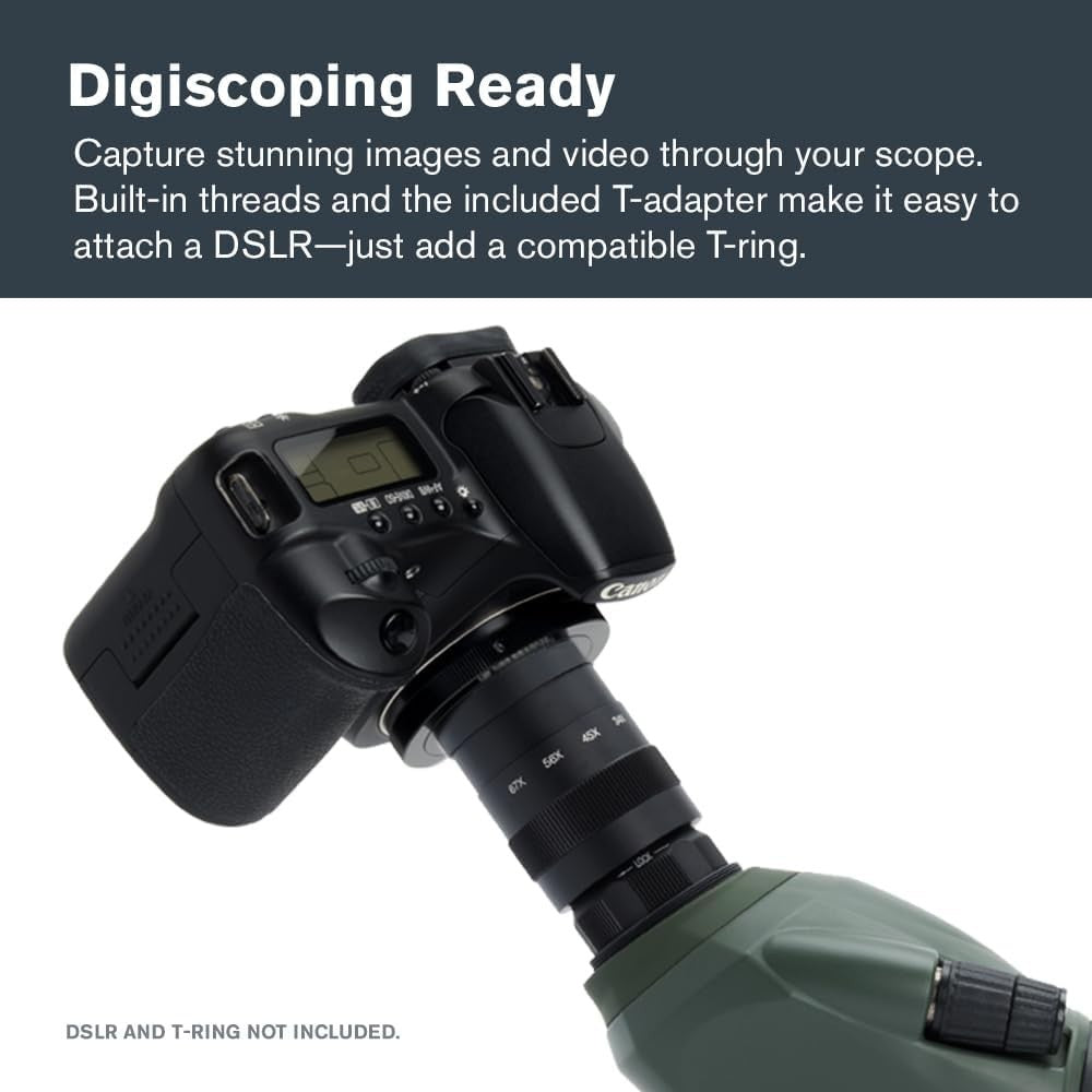 22-67x100 ED Spotting Scope Angled Zoom Waterproof HD Optics Birdwatching