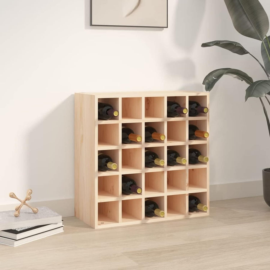 Solid Wood Wine Rack Cabinet 25 Bottle Storage Sideboard Kitchen Bar Display