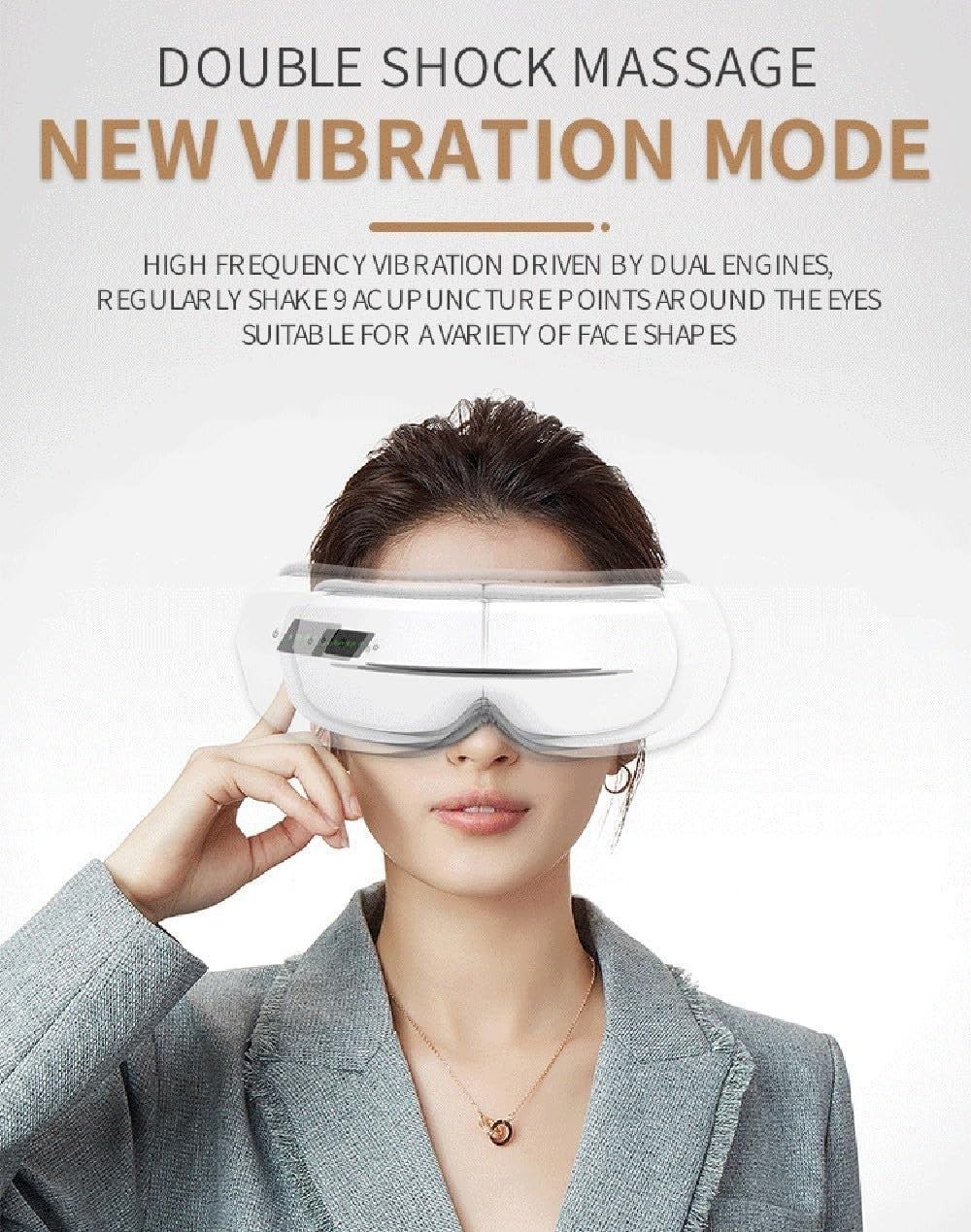 Heated Eye Massager Bluetooth Air Pressure Foldable
