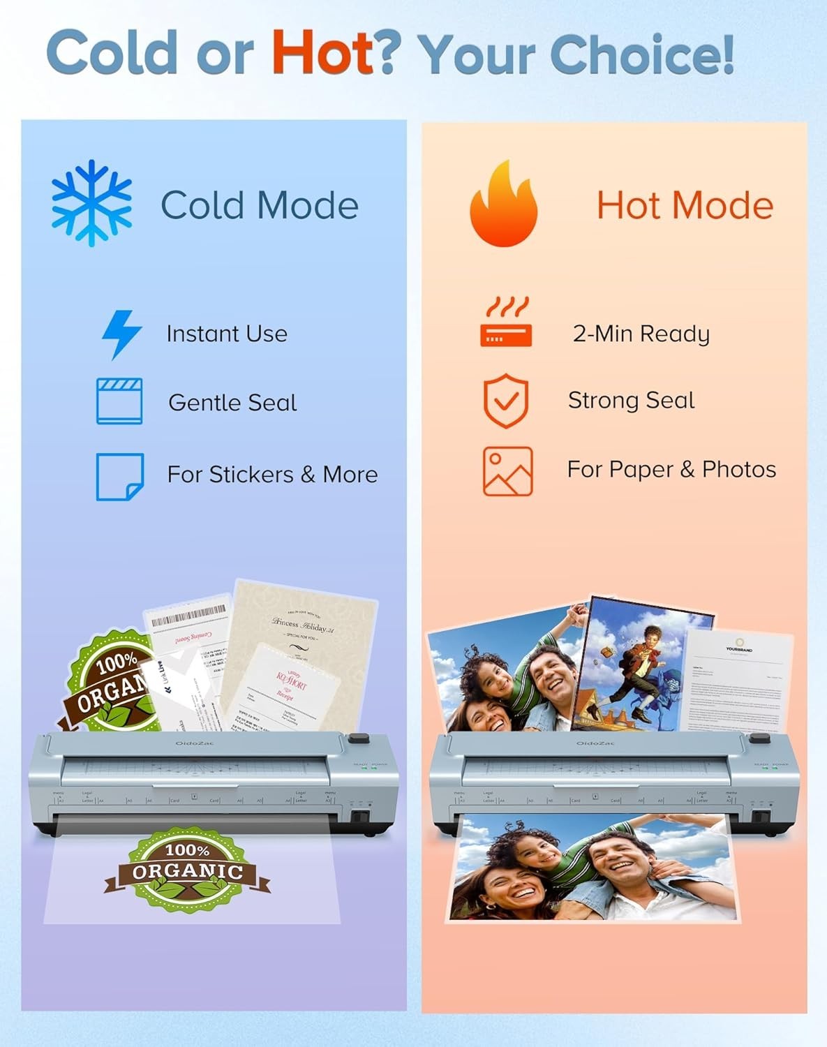 A3 13-Inch Laminator Hot Cold No Jam 10-in-1 Built-In Trimmer + Sheets