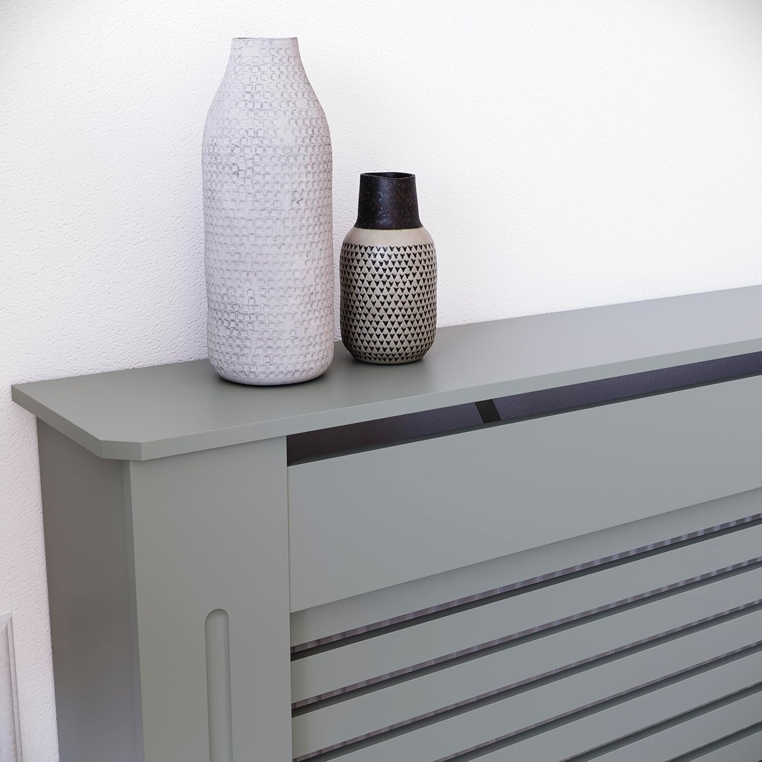 Extra Large Olive Grey Radiator Cover MDF Cabinet 172x82x19cm