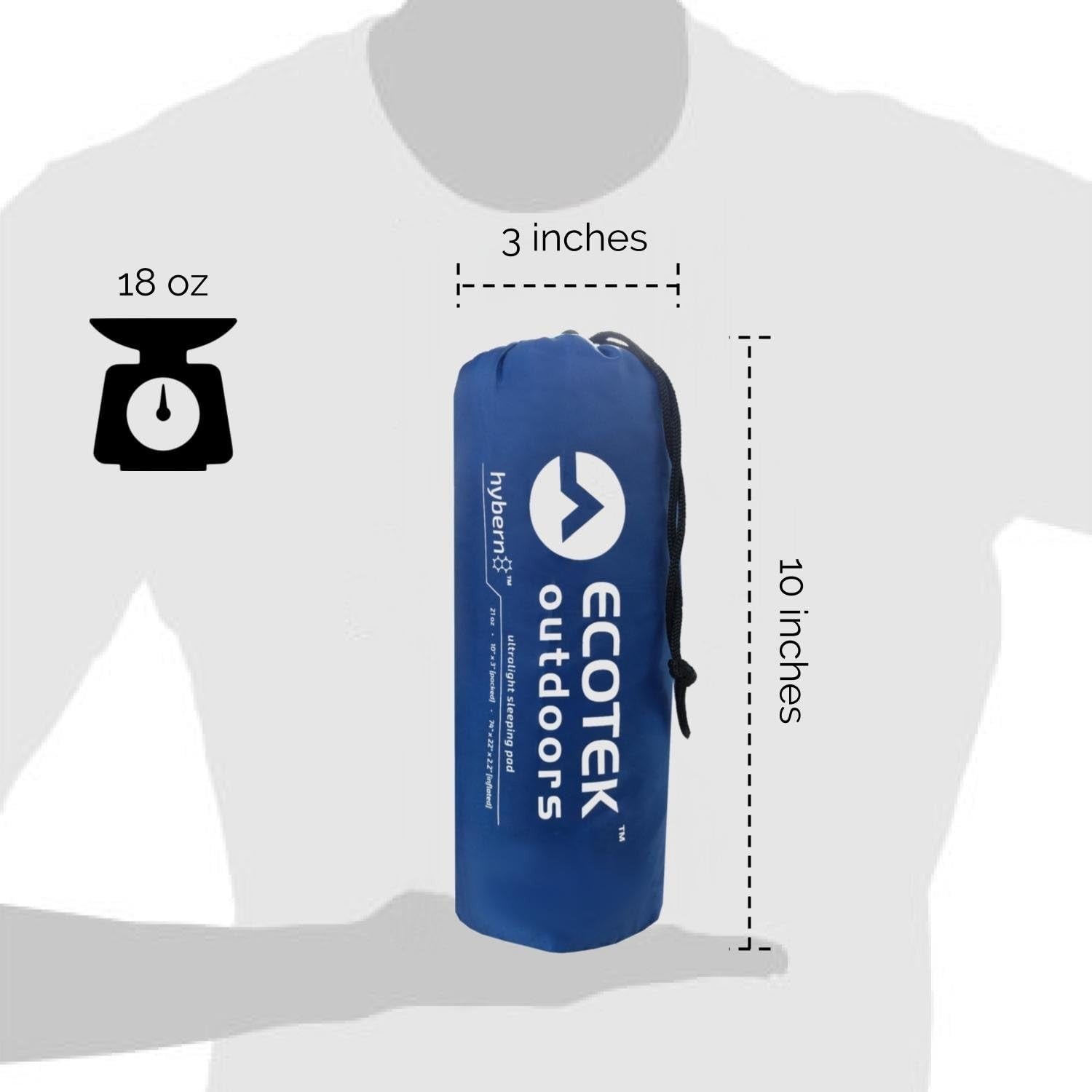 Ultralight Inflatable Sleeping Pad for Hiking, Backpacking & Camping