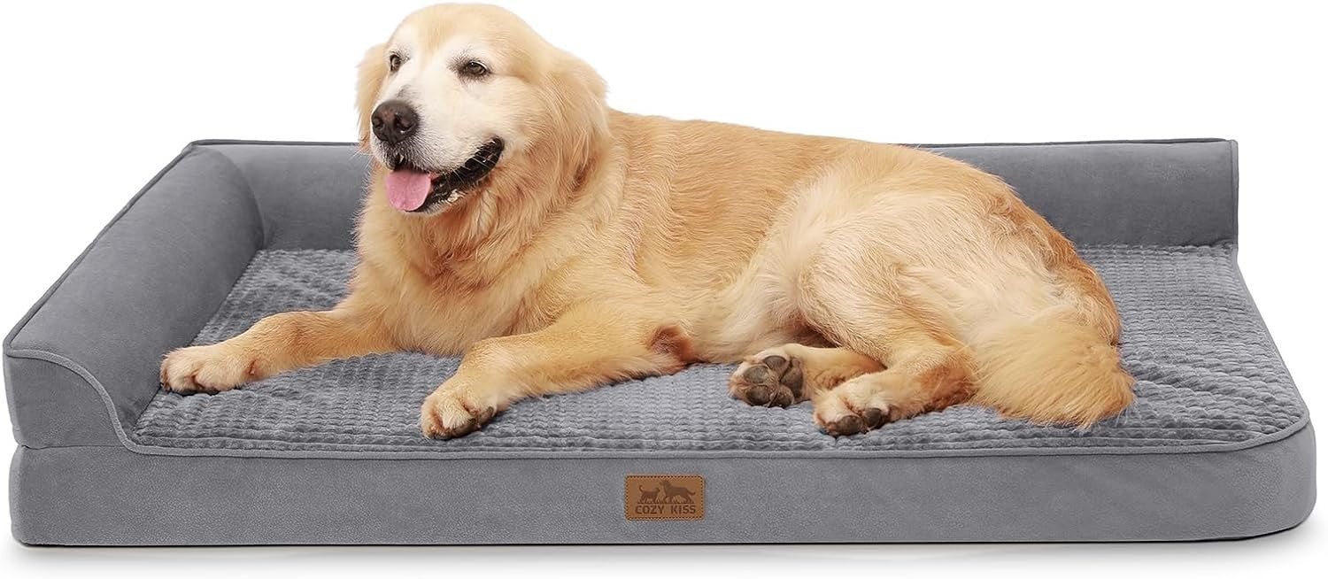 XL Orthopedic Dog Sofa Bed 122x81cm Washable L Shape